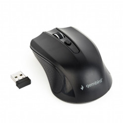 Gembird MUSW-4B-04, Wireless Optical Mouse, 2.4GHz, 800/1200/1600dpi, Nano Reciver, USB, Black